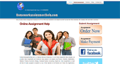 Desktop Screenshot of homeworkassignmenthelp.com